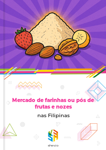 Mercado de farinhas ou pós de frutas e nozes nas Filipinas