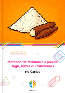 Mercado de farinhas ou pós de sagu, raízes ou tubérculos no Caribe