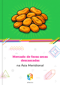Mercado de favas secas descascadas na Ásia Meridional