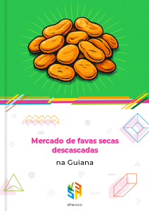 Mercado de favas secas descascadas na Guiana