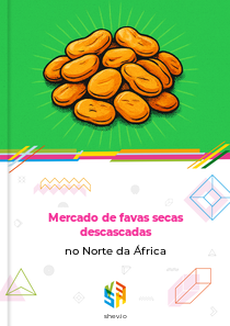 Mercado de favas secas descascadas no Norte da África