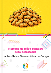 Mercado de feijão-bambara seco descascado na República Democrática do Congo