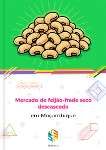 Mercado de feijão-frade seco descascado em Moçambique
