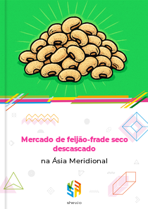 Mercado de feijão-frade seco descascado na Ásia Meridional
