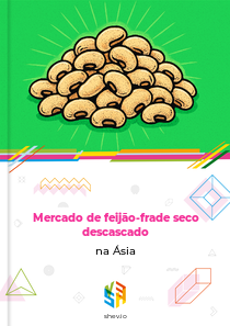 Mercado de feijão-frade seco descascado na Ásia