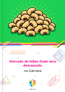 Mercado de feijão-frade seco descascado na Gâmbia