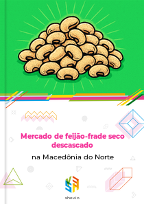 Mercado de feijão-frade seco descascado na Macedônia do Norte