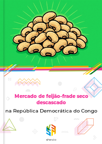 Mercado de feijão-frade seco descascado na República Democrática do Congo
