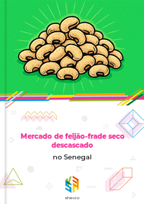 Mercado de feijão-frade seco descascado no Senegal