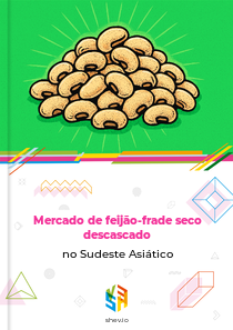 Mercado de feijão-frade seco descascado no Sudeste Asiático