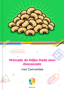 Mercado de feijão-frade seco descascado nos Camarões