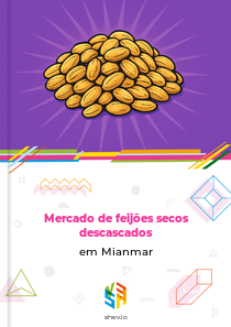 Mercado de feijões secos descascados em Mianmar