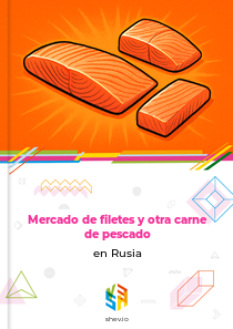 Mercado de filetes y otra carne de pescado en Rusia