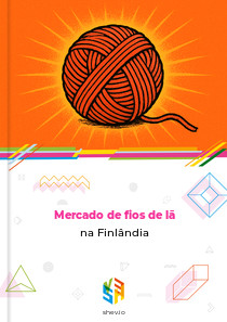 Mercado de fios de lã na Finlândia