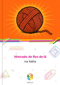 Mercado de fios de lã na Itália