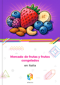 Mercado de frutas y frutos congelados en Italia