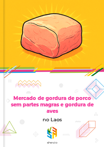 Mercado de gordura de porco sem partes magras e gordura de aves no Laos