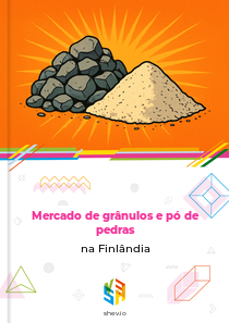 Mercado de grânulos e pó de pedras na Finlândia