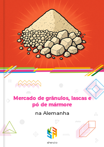 Mercado de grânulos, lascas e pó de mármore na Alemanha