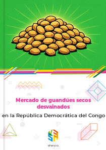 Mercado de guandúes secos desvainados en la República Democrática del Congo