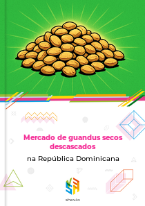 Mercado de guandus secos descascados na República Dominicana