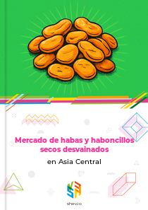 Mercado de habas y haboncillos secos desvainados en Asia Central