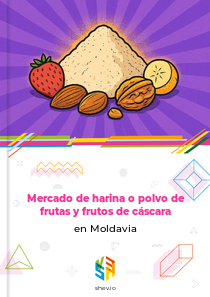 Mercado de harina o polvo de frutas y frutos de cáscara en Moldavia