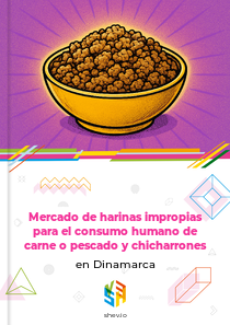 Mercado de harinas impropias para el consumo humano de carne o pescado y chicharrones en Dinamarca