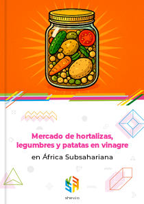 Mercado de hortalizas, legumbres y patatas en vinagre en África Subsahariana