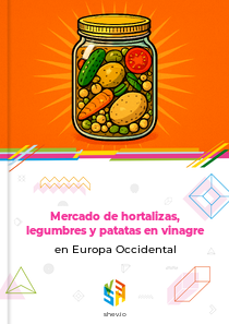 Mercado de hortalizas, legumbres y patatas en vinagre en Europa Occidental