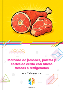 Mercado de jamones, paletas y cortes de cerdo con hueso frescos o refrigerados en Eslovenia
