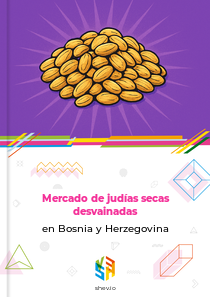 Mercado de judías secas desvainadas en Bosnia y Herzegovina