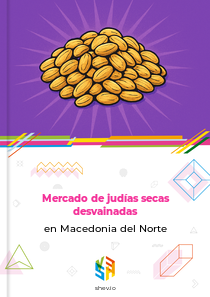 Mercado de judías secas desvainadas en Macedonia del Norte
