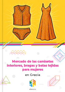 Mercado de las camisetas interiores, bragas y batas tejidas para mujeres en Grecia