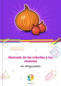 Mercado de las cebollas y los chalotes en Kirguistán
