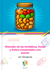 Mercado de las hortalizas, frutas y frutos conservados con azúcar en Oceanía