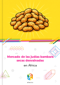 Mercado de las judías bambara secas desvainadas en África