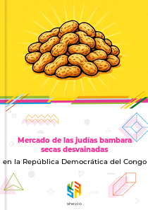 Mercado de las judías bambara secas desvainadas en la República Democrática del Congo