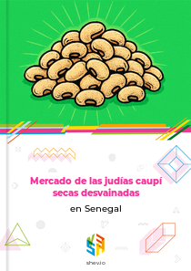 Mercado de las judías caupí secas desvainadas en Senegal