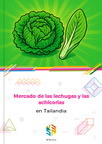 Mercado de las lechugas y las achicorias en Tailandia
