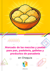 Mercado de las mezclas y pastas para pan, pastelería, galletas y productos de panadería en Chequia