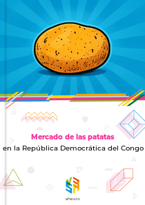 Mercado de las patatas en la República Democrática del Congo