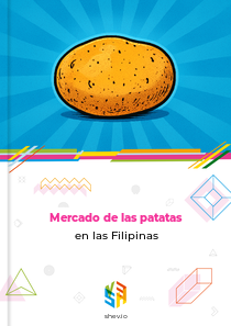Mercado de las patatas en las Filipinas