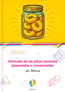 Mercado de las piñas (ananás) preparadas o conservadas en África