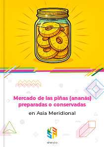 Mercado de las piñas (ananás) preparadas o conservadas en Asia Meridional