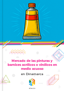Mercado de las pinturas y barnices acrílicos o vinílicos en medio acuoso en Dinamarca