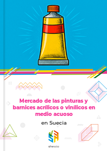 Mercado de las pinturas y barnices acrílicos o vinílicos en medio acuoso en Suecia