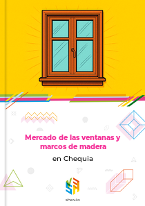 Mercado de las ventanas y marcos de madera en Chequia