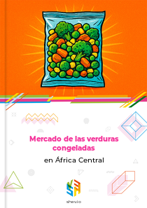 Mercado de las verduras congeladas en África Central