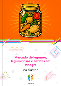 Mercado de legumes, leguminosas e batatas em vinagre na Áustria